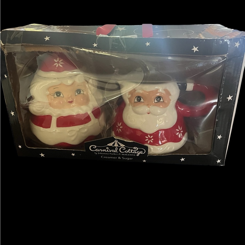Santa & Mrs Clause Sugar and Creamer Set